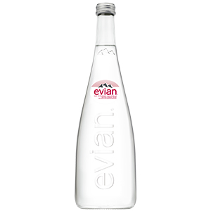 EAU EVIAN - 12 bouteilles de 1 L en verre consigné (consigne de 4,20 €  comprise dans le prix) SOURIRE DES SAVEURS, Cave Toulouse