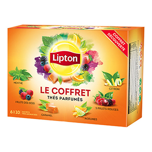 Coffret assortiment de thés parfumés Lipton x 60 sachets - Achat pas cher