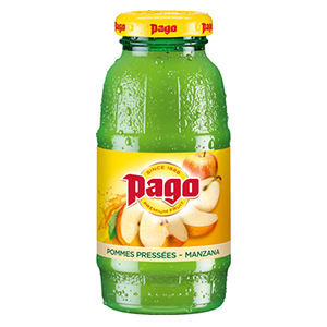 Jus de pommes pressées Pago verre recyclable 20cl x 12