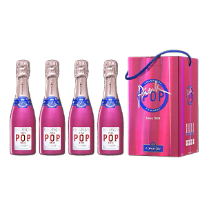 Coffret Champagne Brut Pink Pop Rosé Pommery 20cl x 4