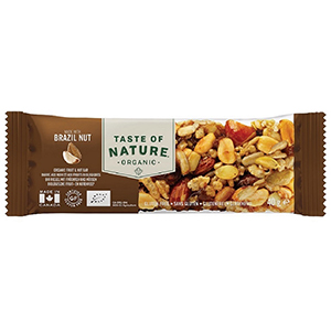 16 barres noix du BrÃ©sil bio TASTE OF NATURE 40g