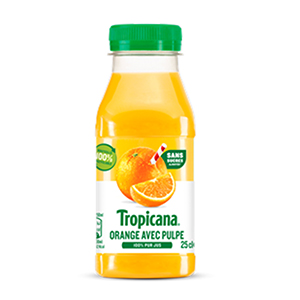 Tropicana Orange pur jus avec pulpe 25cl x 12