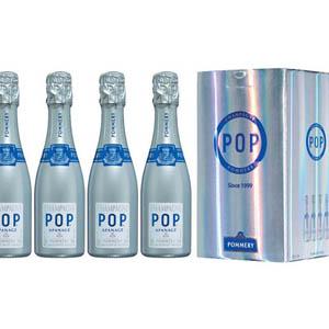 Coffret Champagne Pommery 4 silver pop 20 cl