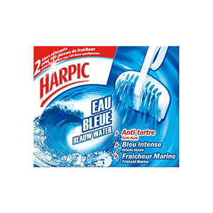 2 blocs WC Eau Bleue Harpic