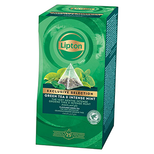 ThÃ© vert Menthe Intense Lipton Exclusive Selection 25 sachets Pyramid