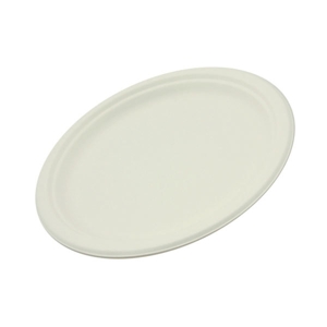 Assiettes en fibres de canne compostables 23 cm x 50