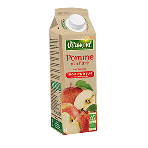 Pur Jus de Pomme Bio Vitamont 1L x 8