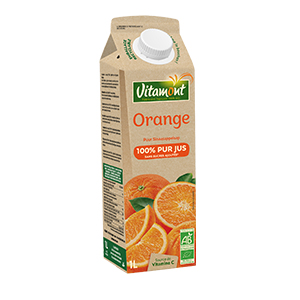 Pur Jus d'Orange Bio Vitamont 1L x 8