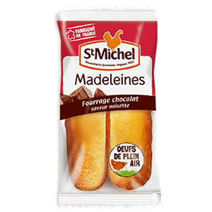 Madeleines longues Saint Michel chocolat noisette x96