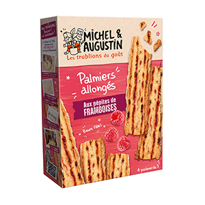 Palmiers allongés aux framboises Michel et Augustin 120g