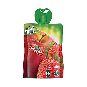 24 compotes pommes fraises ANDROS 90g 