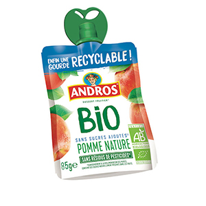 24 compotes de pommes bio ANDROS 85g