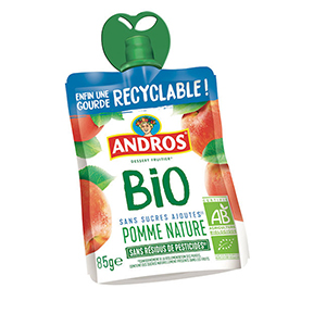 24 compotes de pommes bio ANDROS de 85 g - Achat pas cher