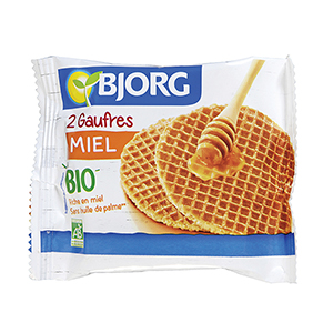 10 sachets de 2 gaufres aux miel Bjorg 