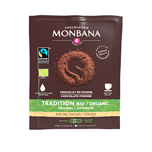 100 sachets chocolat en poudre Max Havelaar MONBANA 15g