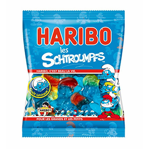 30 sachets schtroumpfs HARIBO 120g - livraison en entreprise - Achat pas  cher