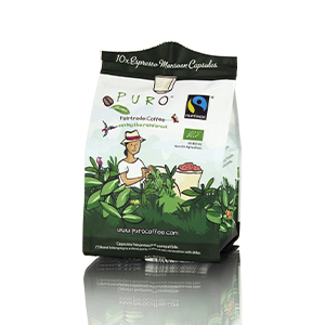 10 Capsules Fairtrade Moonsoon bio PURO compatible Nespresso