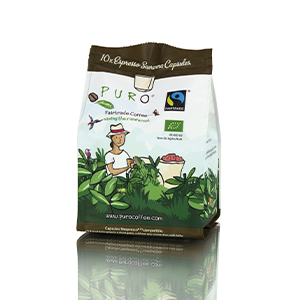 10 capsules Fairtrade Savanna bio PURO compatible Nespresso