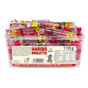Roulette de fruits 45 bonbons HARIBO 1125g