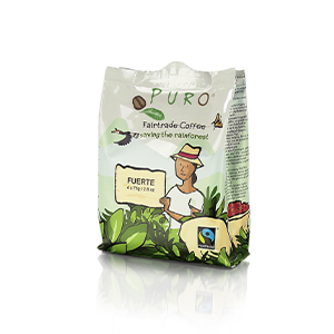 48 doses de café filtre Fairtrade Fuerte PURO - Lot de 12 paquet de 4