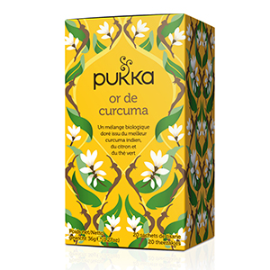 Thé or de curcuma bio PUKKA - 20 sachets