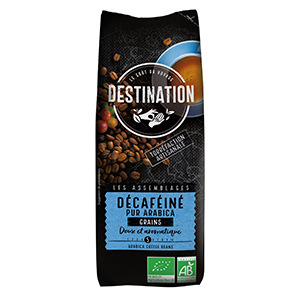 CafÃ© grains dÃ©cafÃ©inÃ© bio DESTINATION 250g