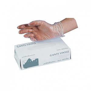 Gant vinyle poudré - Boîte de 100 - Taille M