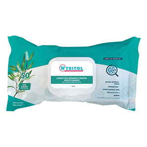 Lingettes dÃ©sinfectantes Wyritol - paquet de 50