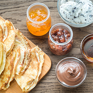 Mini-crêpes salées ou sucrées