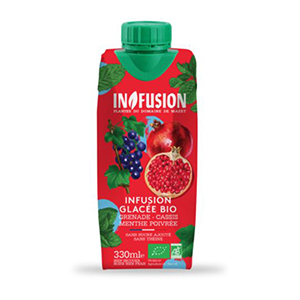 Infusion glacée bio cassis, grenade, menthe poivrée 33cl x 12