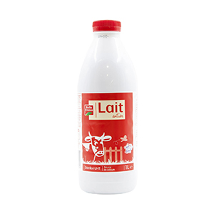 Pack 6 x 1L Lait de vache frais demi écremé (bouteilles en verre) bio à  Lyon Rhône (69)