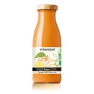 Pur Jus Orange Carotte Citron bio VITAMONT 25cl x 15