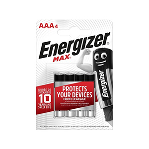 4 Piles AAA LR3 Energizer Max Alcaline