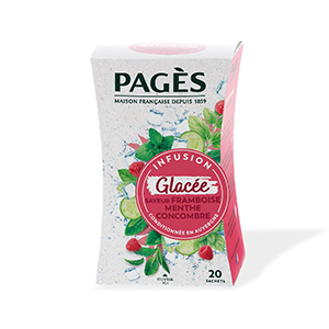 Infusion glacÃ©e framboise menthe concombre PAGES - 20 sachets