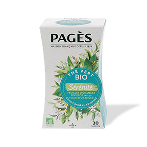 ThÃ© vert sÃ©rÃ©nitÃ© bio PAGES - 20 sachets