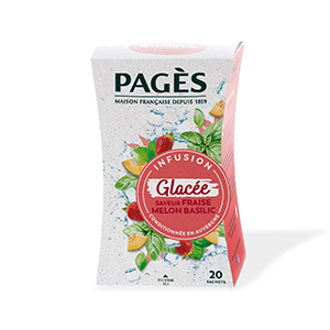 Infusion glacÃ©e fraise melon basilic PAGES - 2O sachets