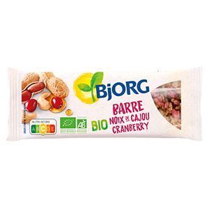 30 barres noix de cajou cranberry bio BJORG 25g