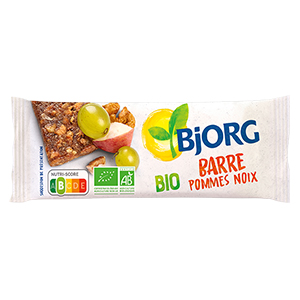 25 barres pommes noix bio BJORG 30g