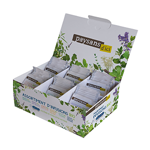 Coffret infusions bio PAYSANS D'ICI ETHIQUABLE - 60 sachets