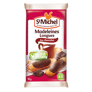 20 sachets de 6 madeleines longues au chocolat St Michel 90g