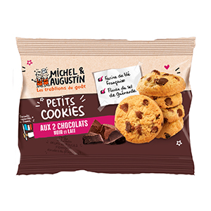 11 sachets de 5 petits cookies 2 chocolats Michel et Augustin 385g