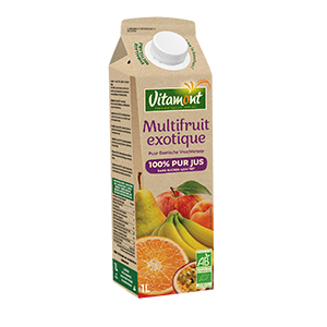 Pur Jus Multifruits Bio Vitamont 1L x 8