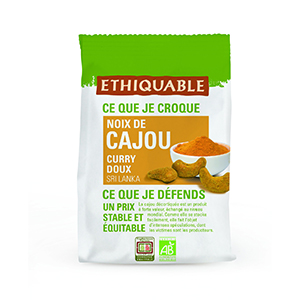 Noix de cajou curry doux bio Ethiquable 100g