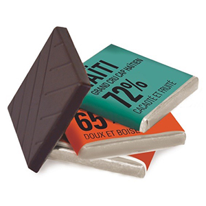 350 napolitains chocolat noir HaÃ¯ti 72% / PÃ©rou 65% bio Ethiquable 1.6kg