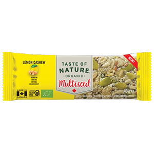 16 barres noix de cajou au citron bio TASTE OF NATURE 40g