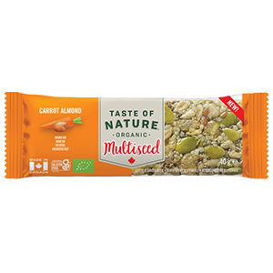 16 barres carottes et amandes bio TASTE OF NATURE 40g