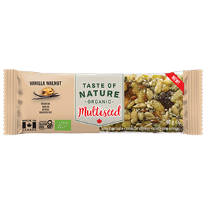 16 barres vanille et noix bio TASTE OF NATURE 40g