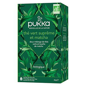 Thé vert matcha suprême bio PUKKA - 20 sachets 