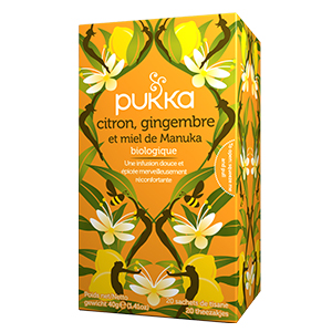 Infusion Citron, Gingembre et Miel bio PUKKA - 20 sachets