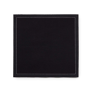Serviettes 20x20 cm en coton noir 30 x 80